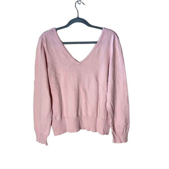 Old Navy Angora Double V Sweater in Blush Pink XXL - Picture 1 of 5
